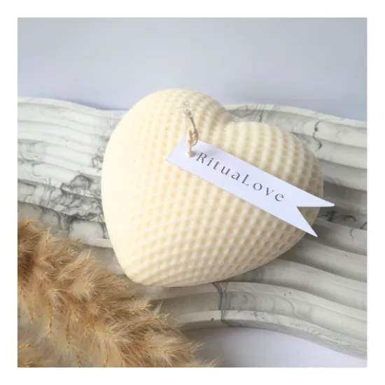 Serce – świeca sojowa dekoracyjna wolnostojąca handmade